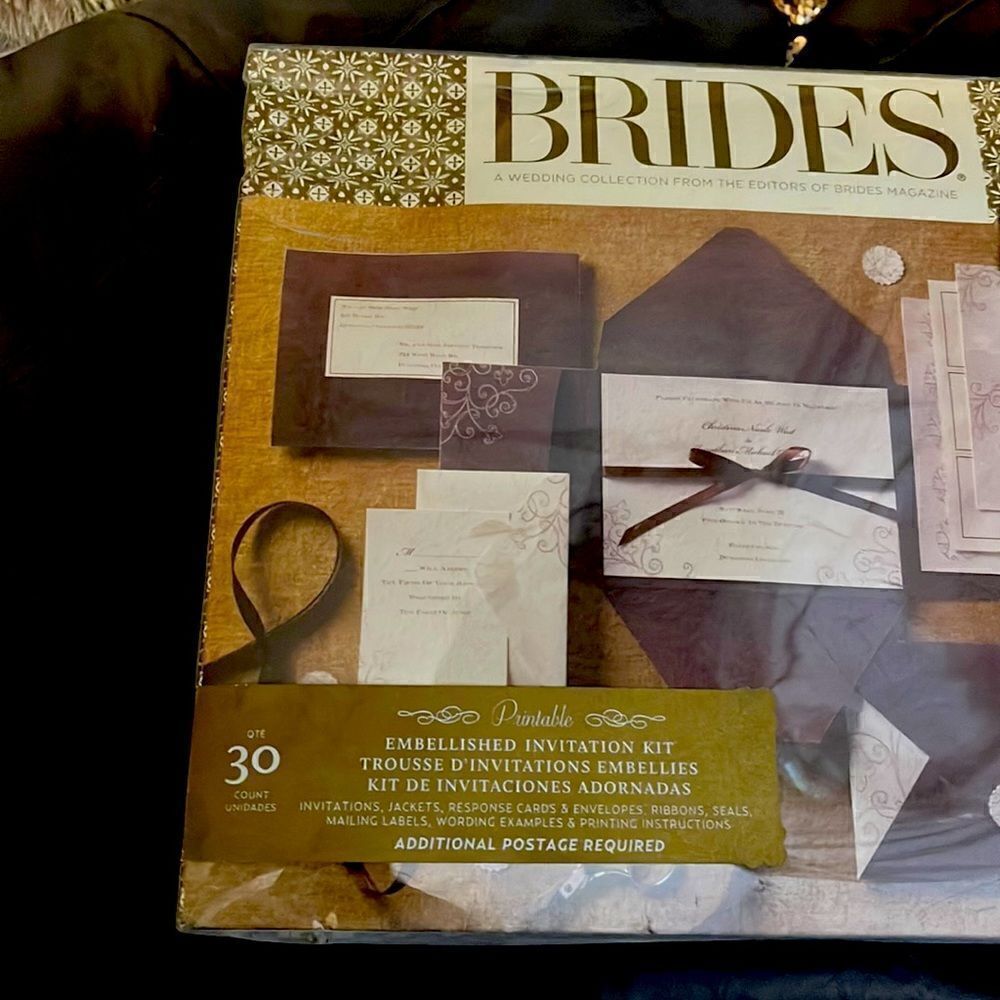 BRIDES Wedding embellished  Invitations kit gartner studio